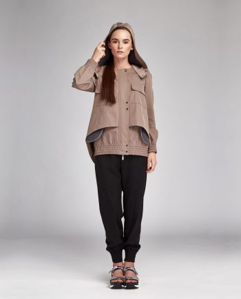 Oversized Cotton-Blend Shell Bomber Jacket